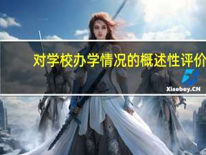 对学校办学情况的概述性评价