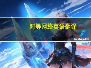 对等网络英语翻译（对等网络）
