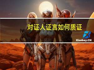 对证人证言如何质证