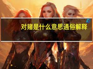 对赌是什么意思通俗解释（对赌是什么意思）