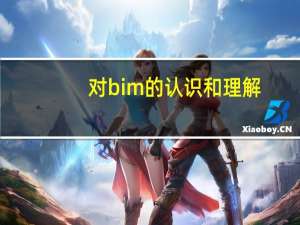 对bim的认识和理解