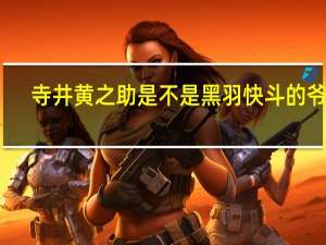 寺井黄之助是不是黑羽快斗的爷爷（寺井黄之助）
