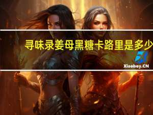 寻味录 姜母黑糖卡路里是多少