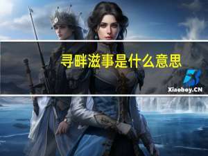 寻畔滋事是什么意思