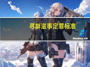 寻衅滋事定罪标准