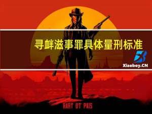 寻衅滋事罪具体量刑标准