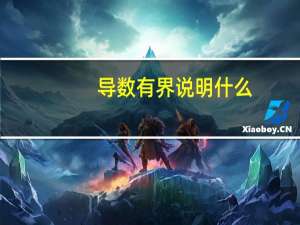 导数有界说明什么