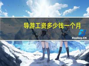 导游工资多少钱一个月
