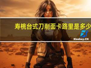 寿桃 台式刀削面卡路里是多少