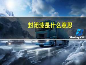 封闭漆是什么意思