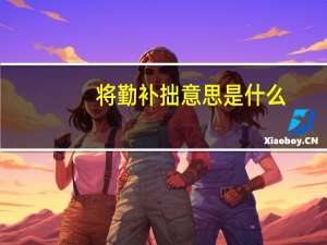 将勤补拙意思是什么