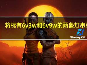 将标有6v3w和6v9w的两盏灯串联在