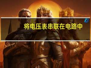 将电压表串联在电路中