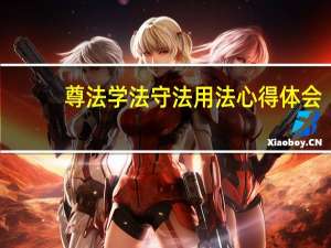 尊法学法守法用法心得体会