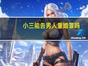 小三能告男人重婚罪吗
