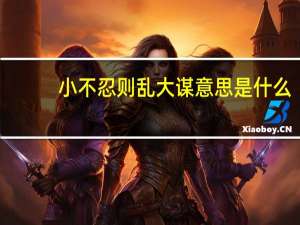 小不忍则乱大谋意思是什么
