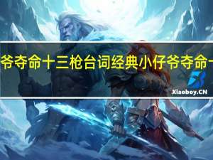 小仔爷夺命十三枪台词经典 小仔爷夺命十三枪台词
