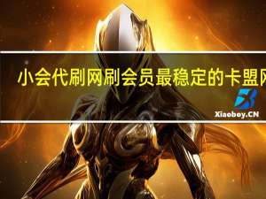 小会代刷网 刷会员最稳定的卡盟网站