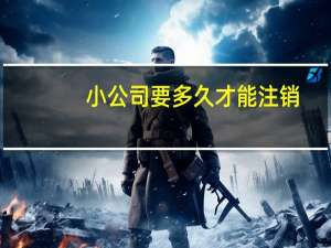 小公司要多久才能注销