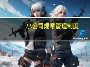 小公司规章管理制度