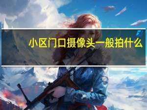小区门口摄像头一般拍什么