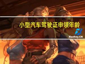 小型汽车驾驶证申领年龄