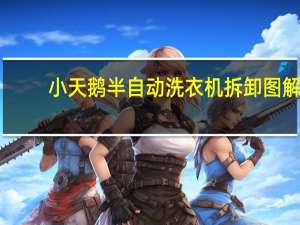 小天鹅半自动洗衣机拆卸图解（小天鹅半自动洗衣机）