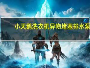 小天鹅洗衣机异物堵塞排水泵
