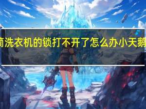 小天鹅滚筒洗衣机的锁打不开了怎么办 小天鹅洗衣机维修电话