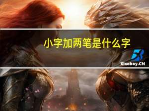 小字加两笔是什么字