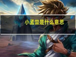 小孟尝是什么意思