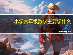 小学六年级数学主要学什么