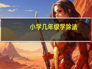 小学几年级学除法