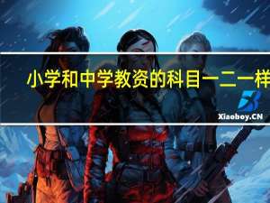 小学和中学教资的科目一二一样吗