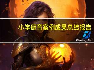小学德育案例成果总结报告（小学德育案例）