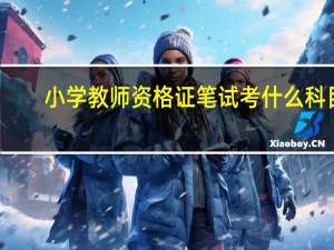小学教师资格证笔试考什么科目