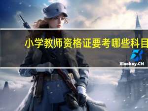 小学教师资格证要考哪些科目