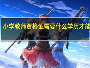 小学教师资格证需要什么学历才能报考