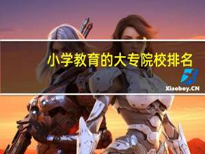 小学教育的大专院校排名