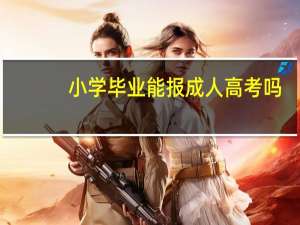 小学毕业能报成人高考吗