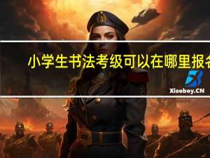 小学生书法考级可以在哪里报名