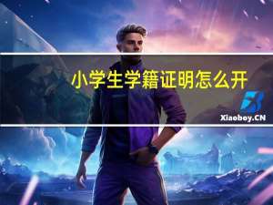 小学生学籍证明怎么开