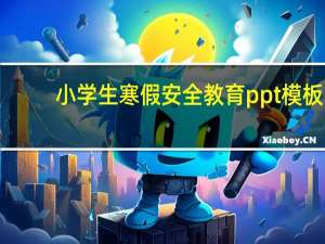 小学生寒假安全教育ppt模板 +2 免费版（小学生寒假安全教育ppt模板 +2 免费版功能简介）