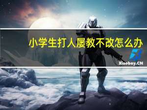 小学生打人屡教不改怎么办