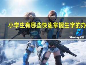 小学生有哪些快速掌握生字的办法