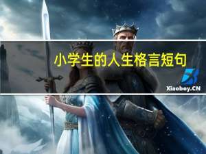 小学生的人生格言短句