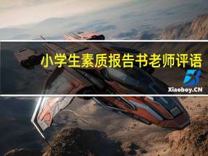 小学生素质报告书老师评语-小学生评语