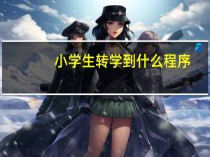 小学生转学到什么程序
