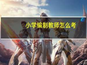 小学编制教师怎么考