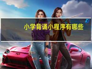 小学背诵小程序有哪些